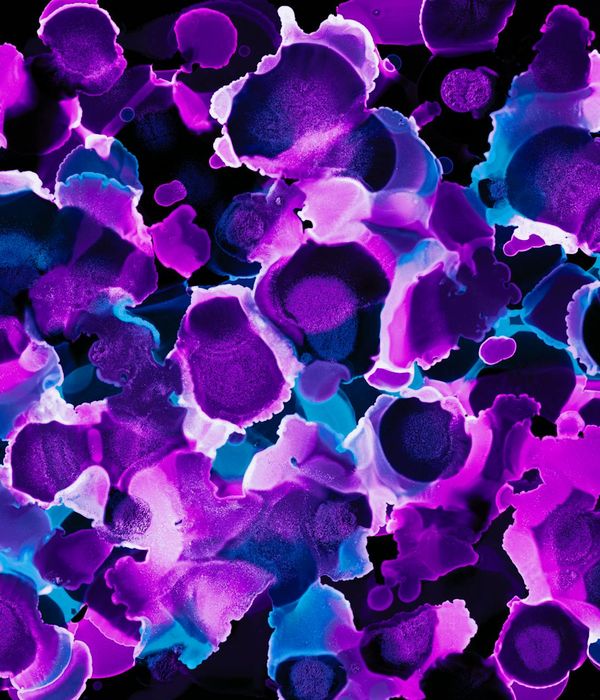 Abstract blue geometric shapes representing fluid movement