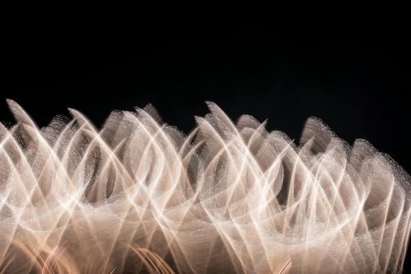 Abstract glowing lines showing motion and flexibility path